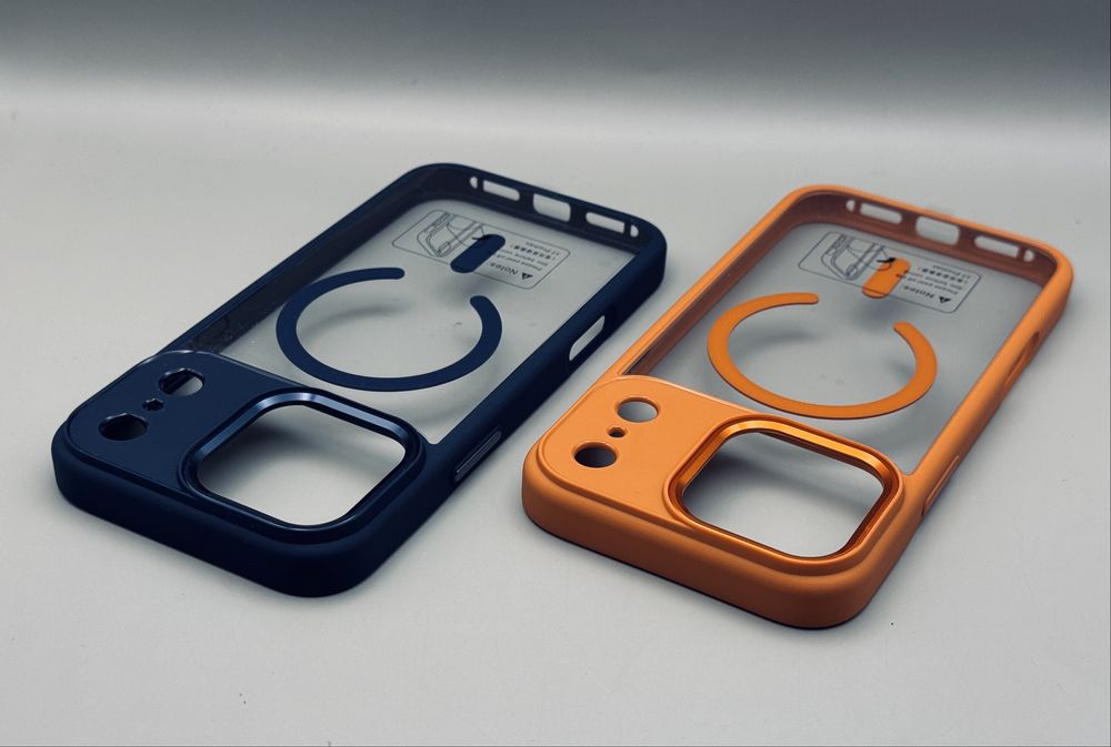 Чехол iPhone 17 Pro Max Orange MagSafe, 17 Pro Blue MagSafe, оранжевый