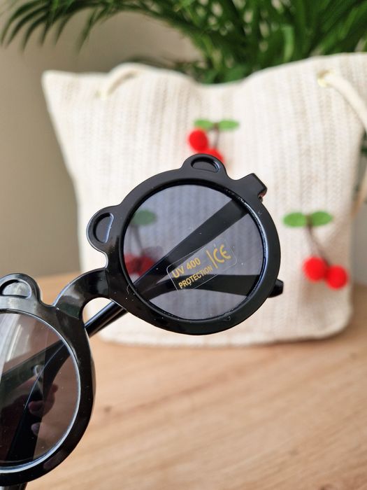 Okulary okularki dziecięce lenonki przeciwsłoneczne uv400 nowe czarne