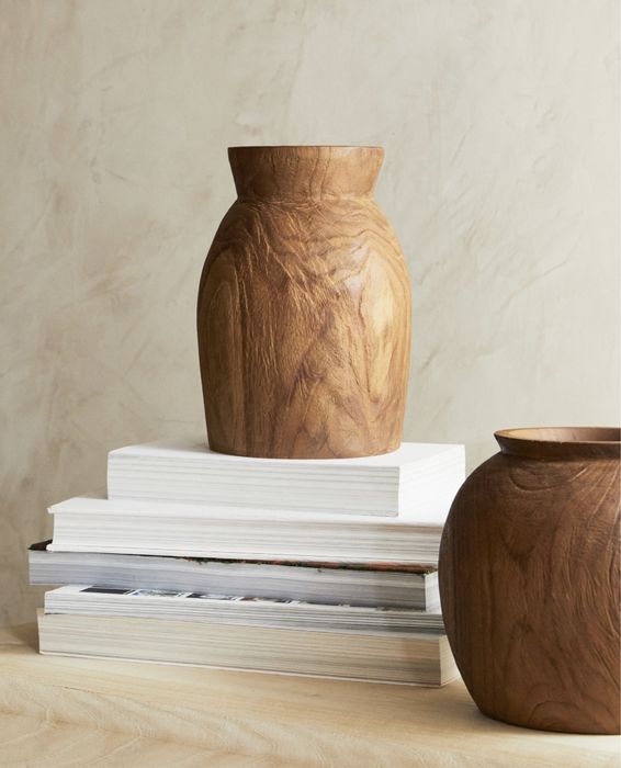 Jarra Madeira Teca Zara Home NOVO