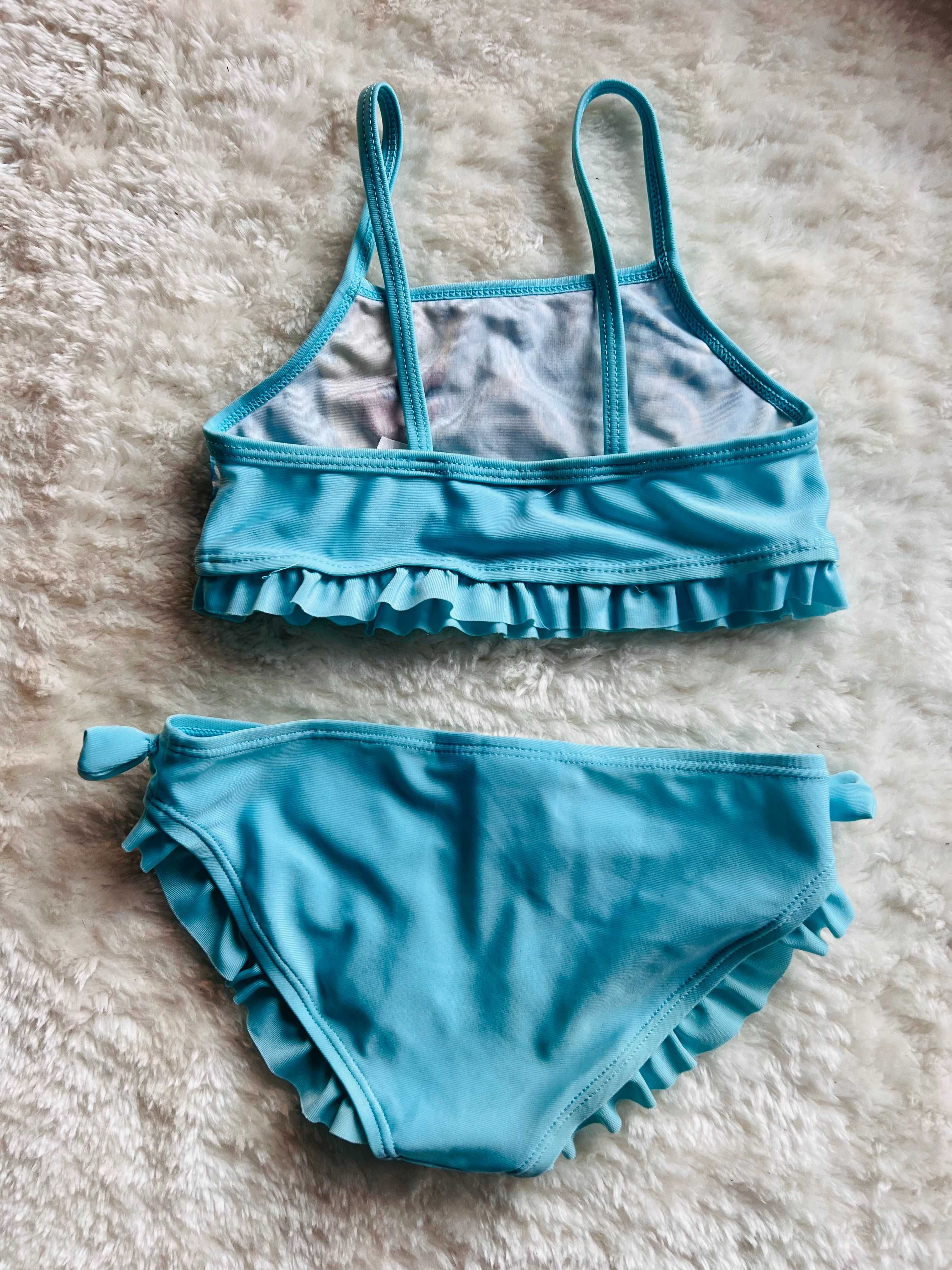H&M Dwuczęściowy kostium strój kąpielowy Frozen Elsa 98-104 cm