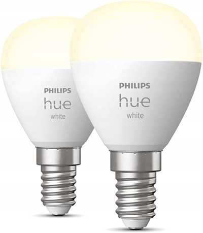 Żarówki Philips Hue Luster E14 5,7W 2700K 7,7x4,5 cm białe 2 szt.