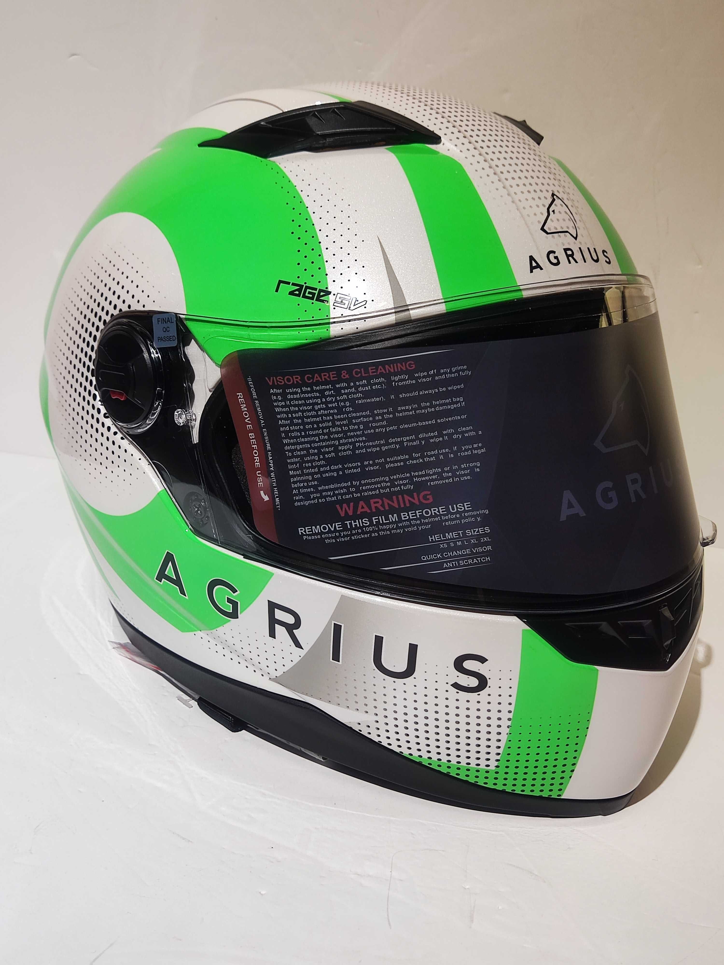 Capacete Agrius Rage SV dupla-viseira mota scooter novo