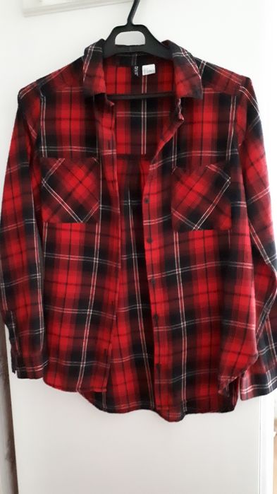 Koszula bluzka kratka h&m rozmiar 34