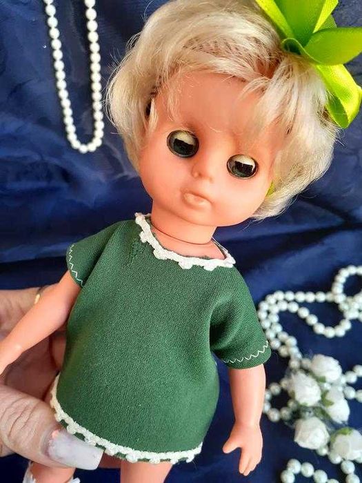 1970-е! VEB Puppenfabrik Elsterwerda кукла ГДР винтаж 23 см куколка