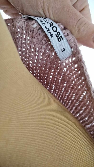 Sweter nietoperz s 36  brudny róż