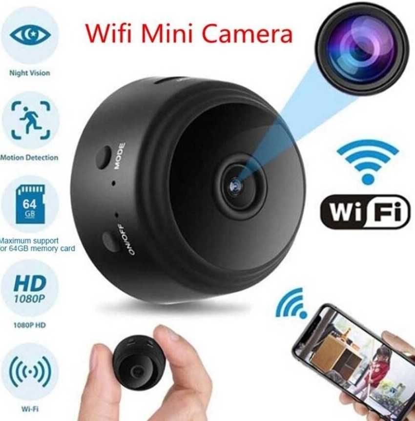 Мини Wi-Fi камера с ДАТЧИКОМ на движение и НОЧНОЙ съемкой! Скрытая!