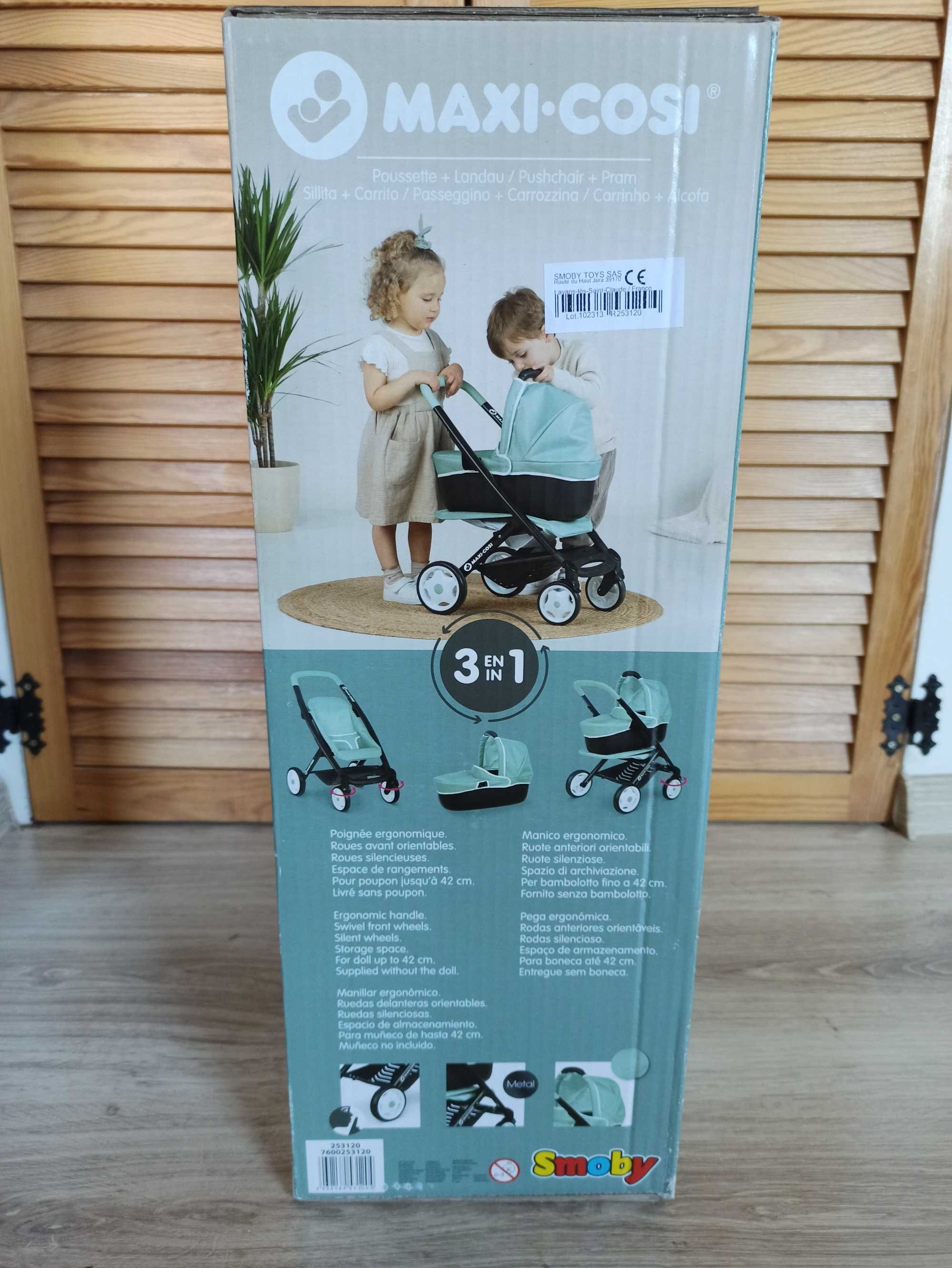 Wózek dla lalki zestaw 3 w 1 Smoby Maxi-Cosi Quinny