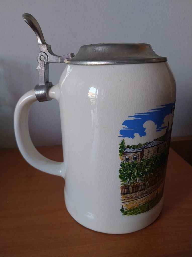 Kufel z cynowa klapką "Bamberg"