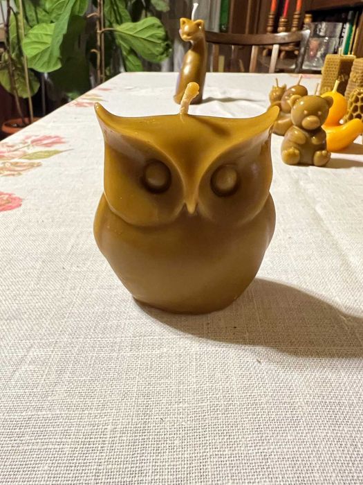 Świece świeczki z naturalnego wosku pszczelego, nierafinowanego