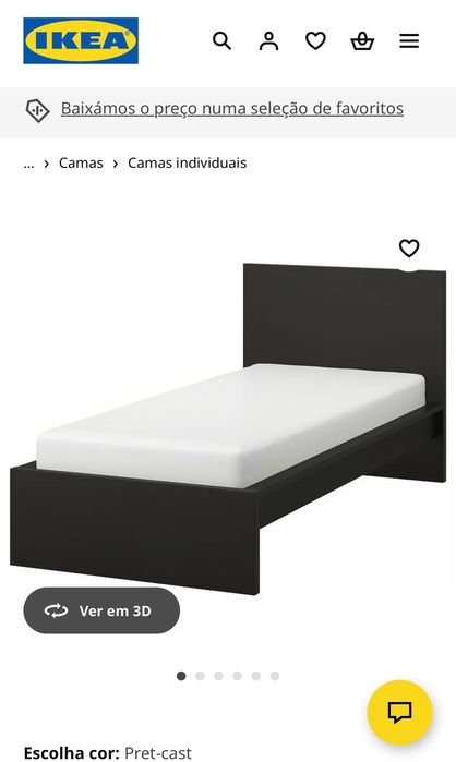 Cama Malm IKEA solteiro