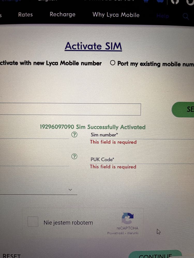 USA sim karta Lycamobile amerykański starter nowy