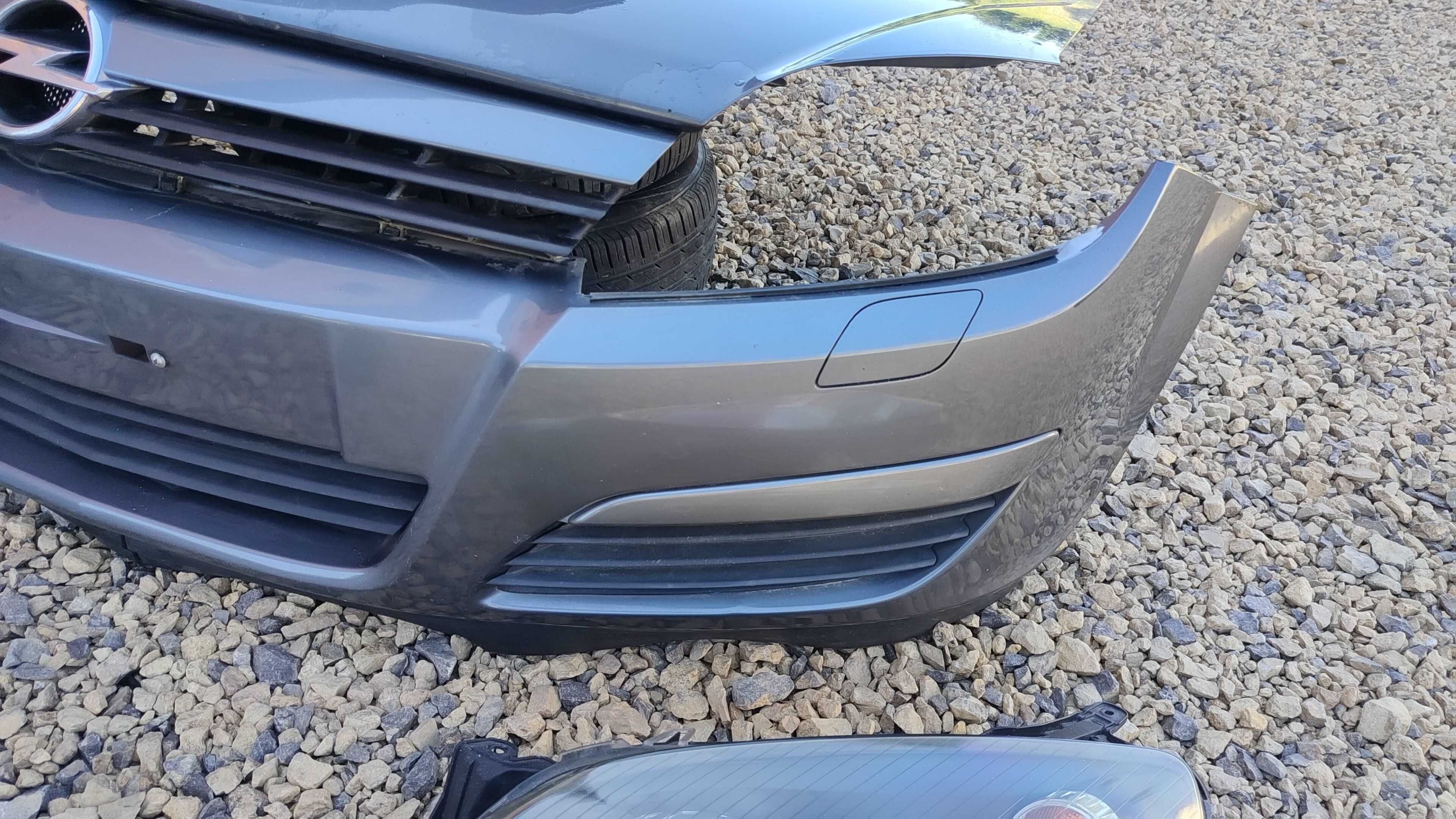 Przód Maska Zderzak lampy Opel Astra H 04-12.r Szary Z155