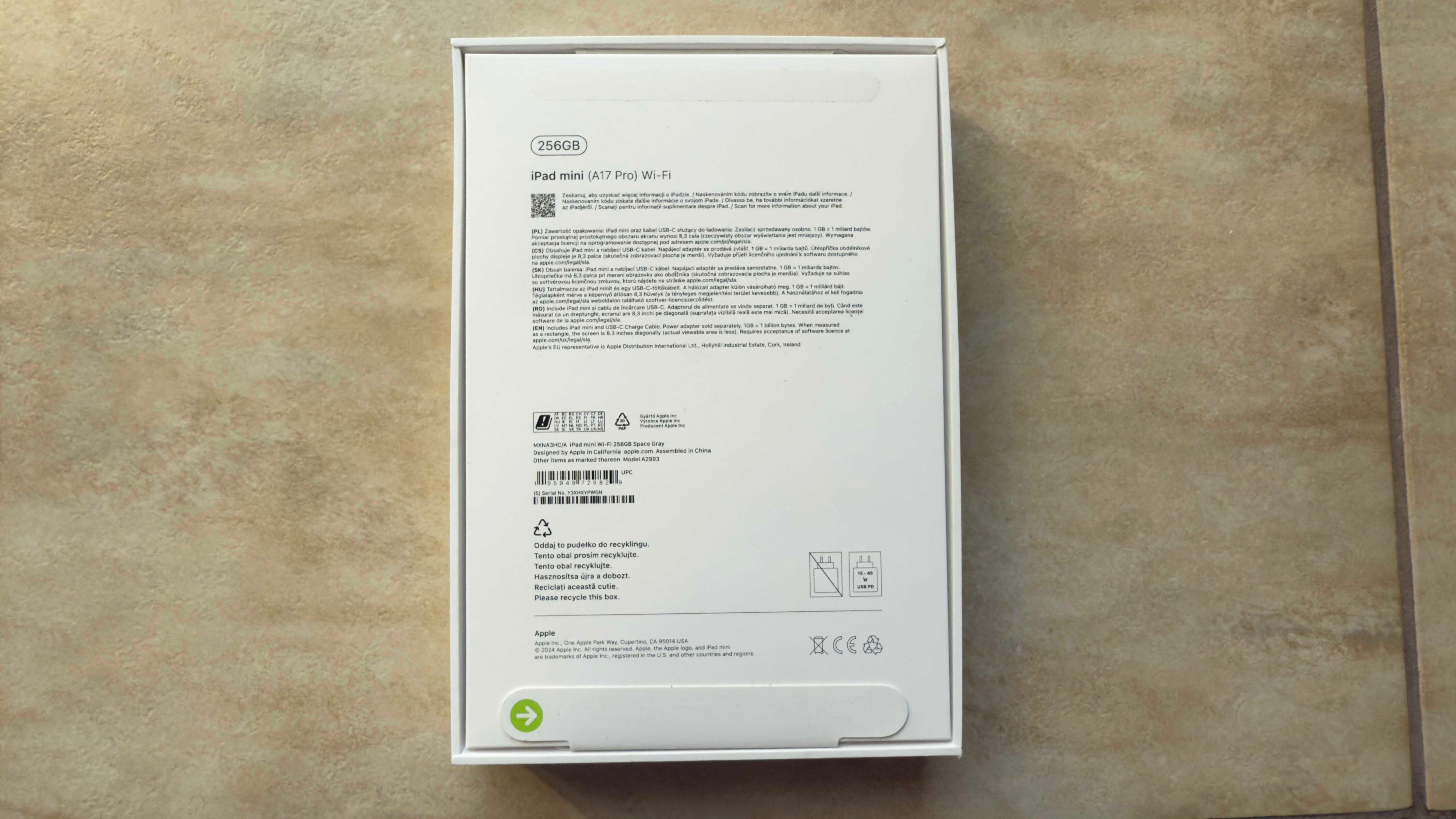 iPad mini 7 generacji A17 Pro - WiFi Space Gray na gwarancji