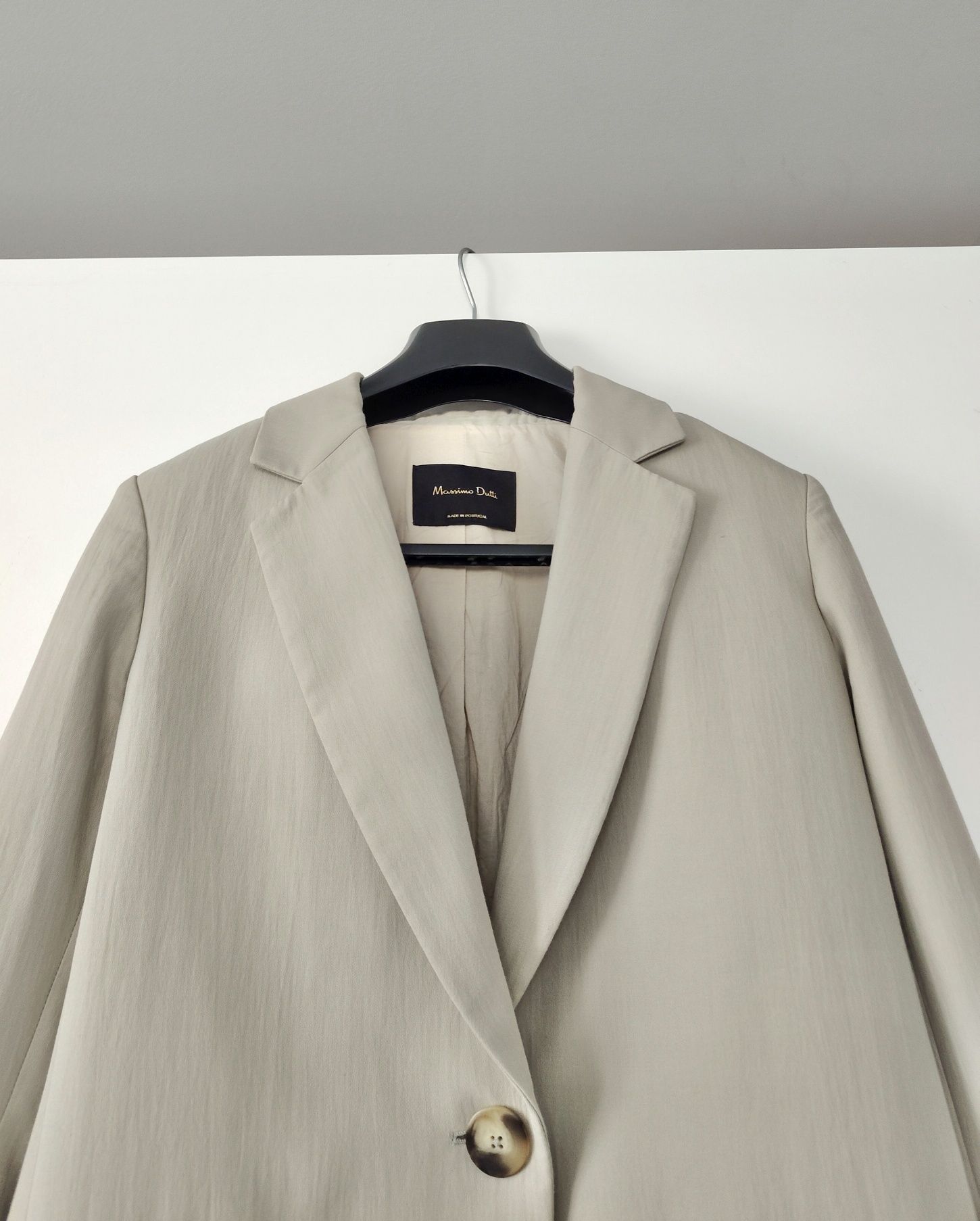 Garnitur damski Massimo dutti 38 M szary beżowy wiskozowy bawełniany