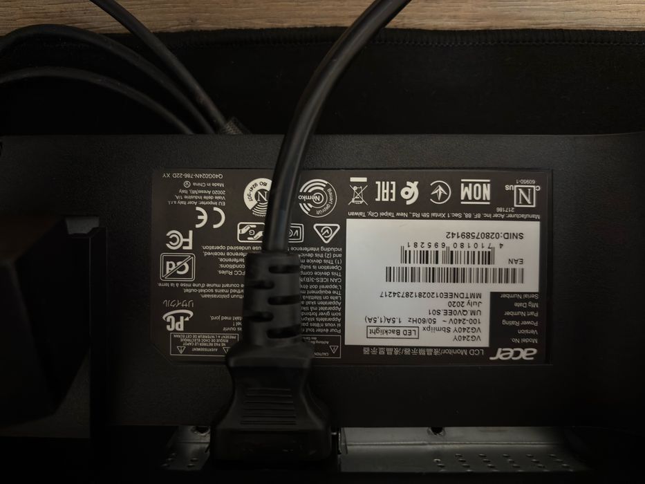 монітор acer vg240y, 165hz, гарний стан, екоан повністю робочий