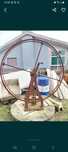Roda de ferro decorativa para jardim