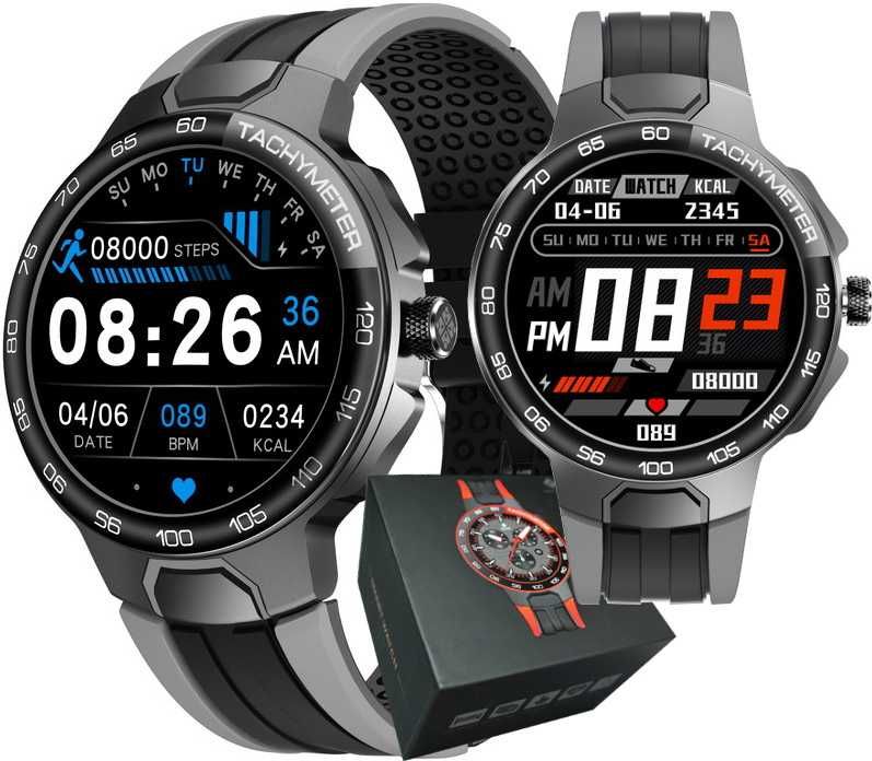 Sportowy Zegarek Męski Smartwatch CIŚNIENIOMIERZ PULSOMETR Krokomierz