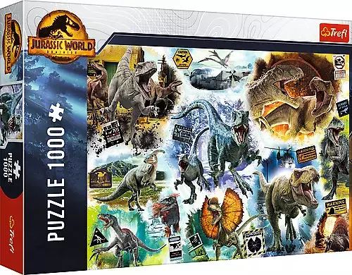 Puzzle 1000 elementów. Na tropie dinozaurów. Trefl. Nowy Produkt