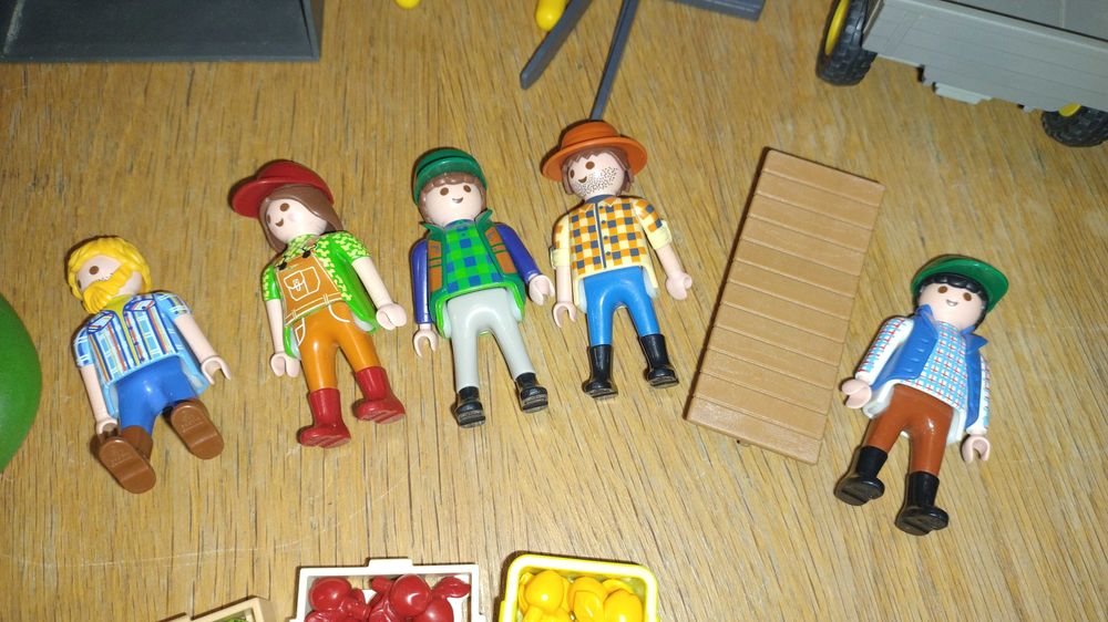 3x traktory playmobil farma country wieś figurki rolnik warzywa ZESTAW