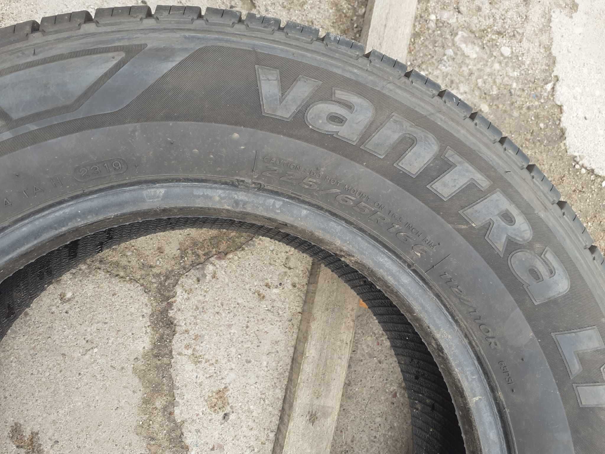 2x używane opony letnie 225/65 R16C Hankook 4.5mm - możliwy montaż