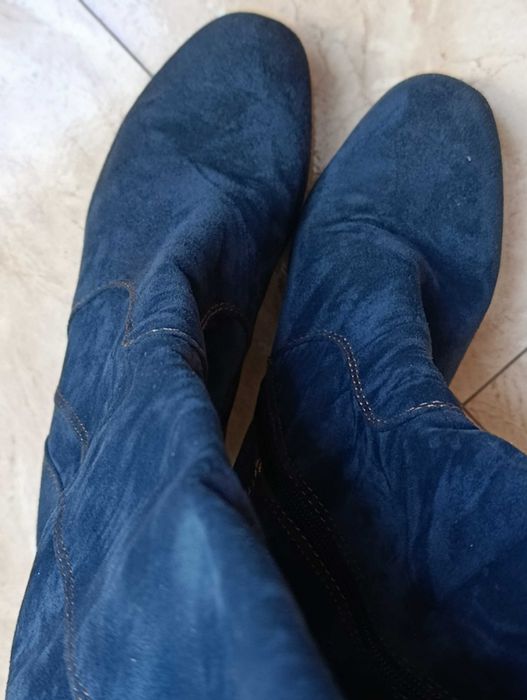 Kozaki damskie granatowe r 37