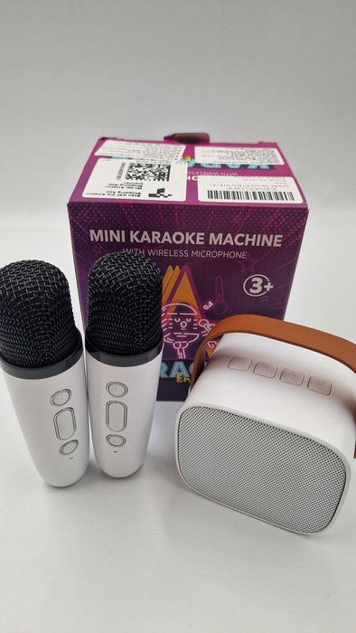 Mikrofon głośnik bezprzewodowy zestaw do karaoke bluetooth 2 mikrofony