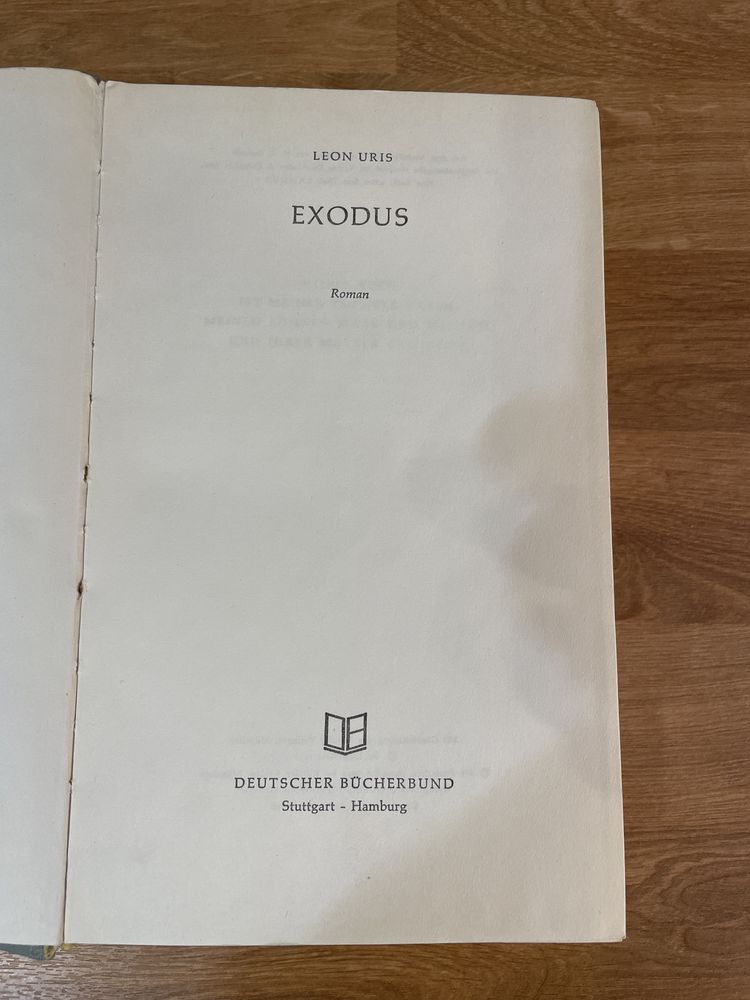 Książka Exodus Leon Uris język niemiecki