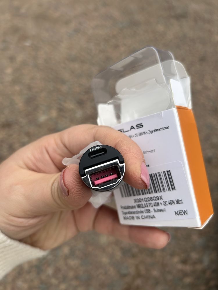 Adapter ładowarka do auta usb o usb c