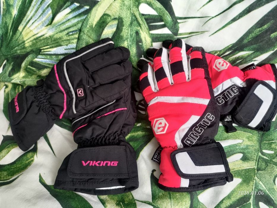 Rękawice narciarskie na sanki rozm 6-9 lat