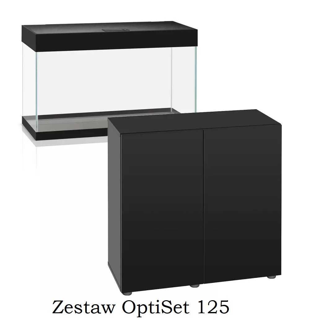 AQUAEL Zestaw Akwariowy z szafką OPTISET czarny/biały 125L