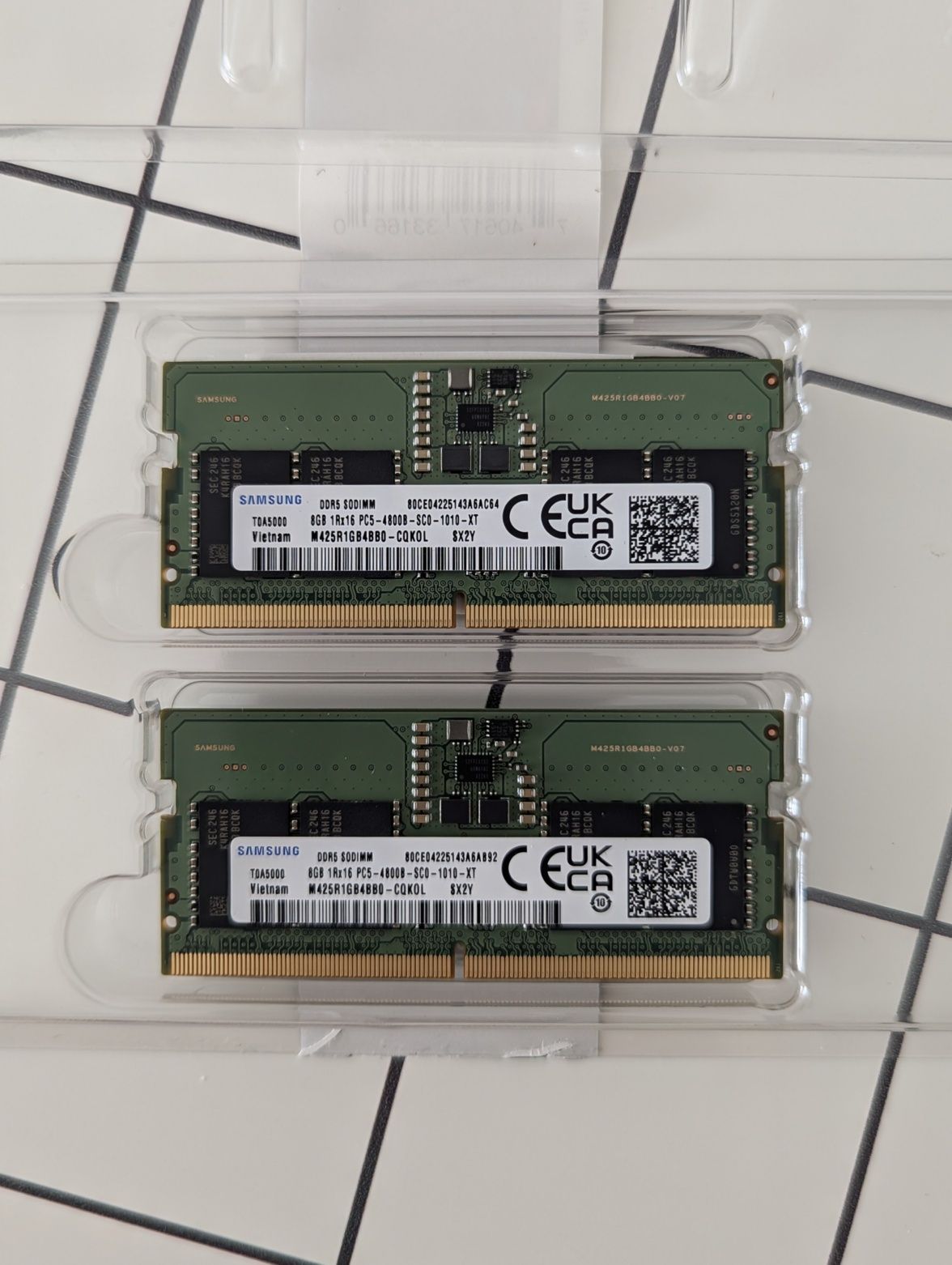 Оперативна пам'ять Samsung DDR5 Sodimm 4800MHz комплект 2x8Gb