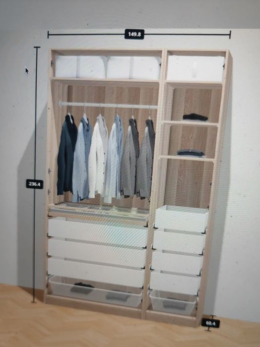 Sprzedam szafę PAX IKEA 100x58x236cm Nowa w opakowaniu