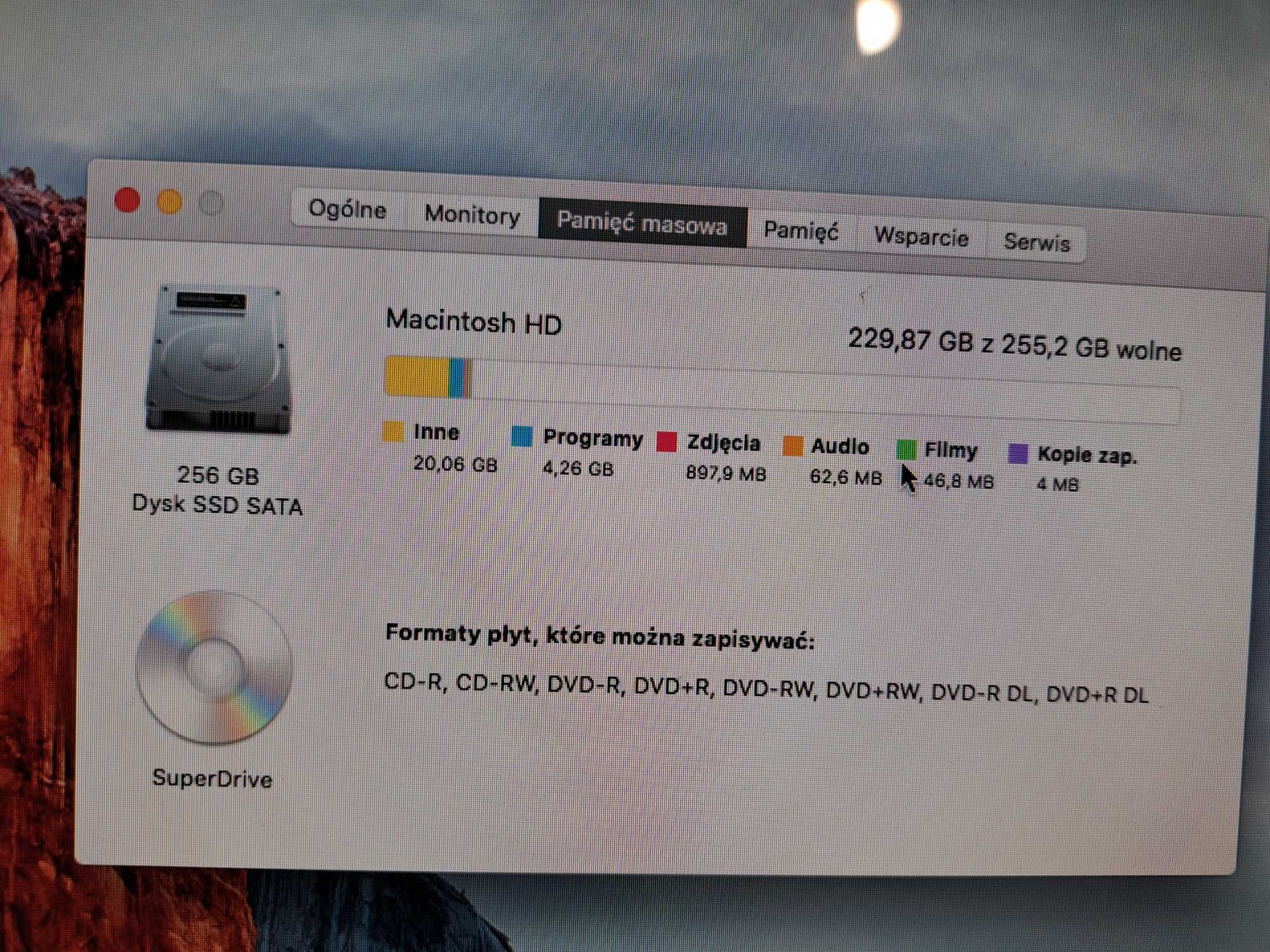 iMac Core2Duo 21.5" Late 2009	3.06GHz E7600 8GB RAM, SSD 256, emc 2308