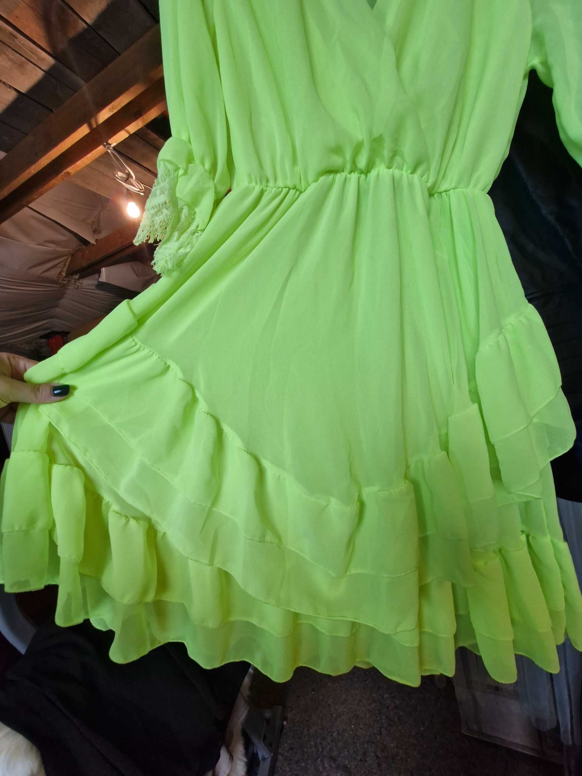 Sukienka neon zielen