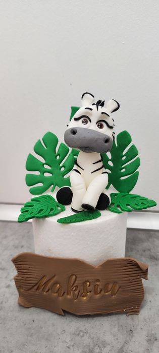 Safari zwierzątka na tort z masy cukrowej