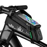 Sakwa rowerowa Rockbros 029-1BK na ramę z pokrowcem na telefon - czarn