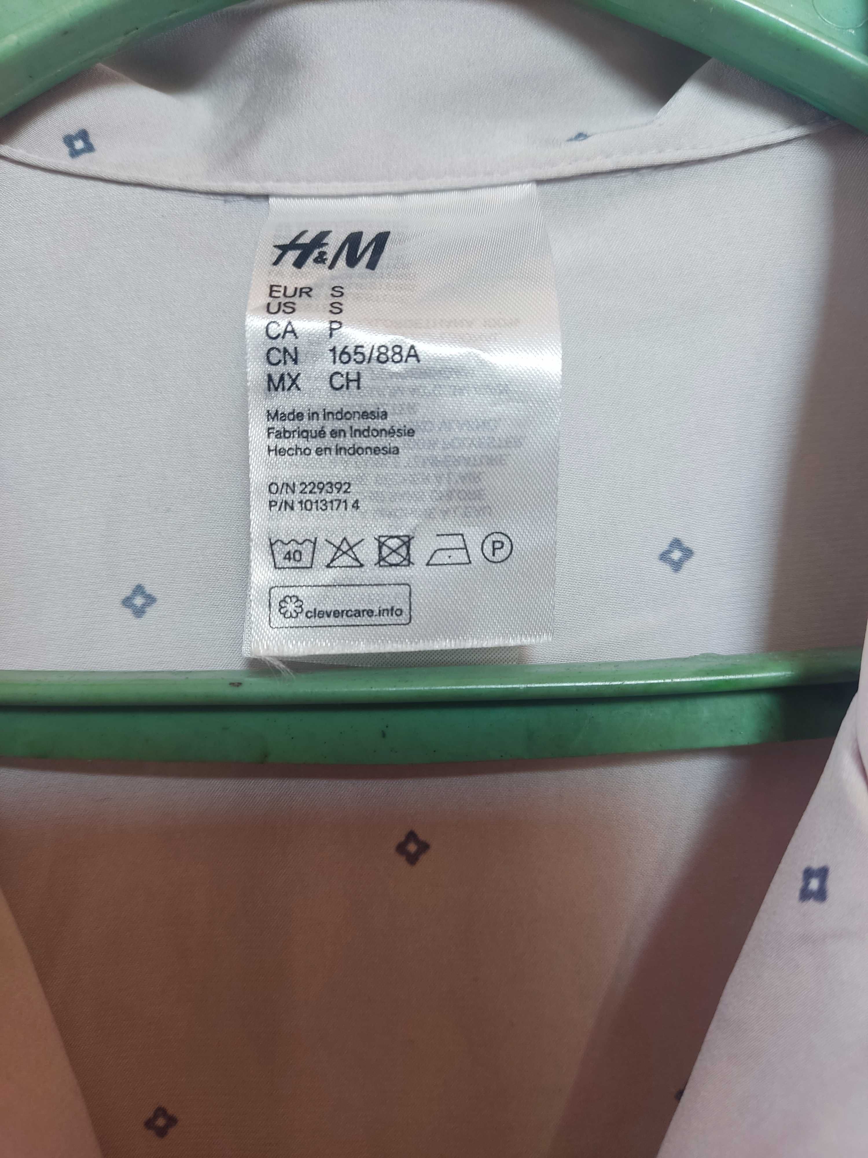 Koszula nocna zapinana na guziki długi rękaw H&M