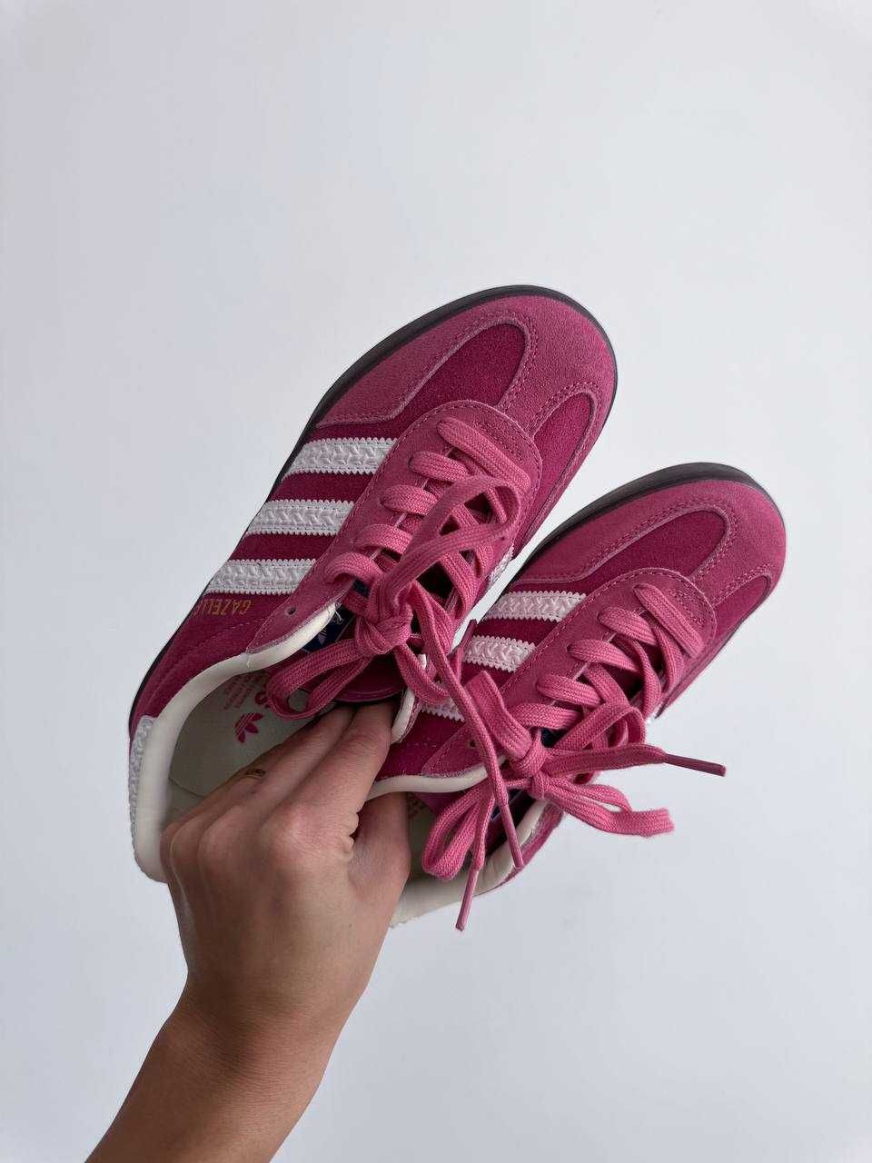 Женские кроссовки Adidas Gazelle Indoor Pink низкие кеды Spezial