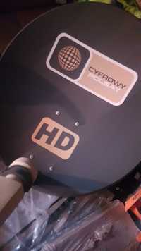 Antena cyfrowy Polsat 60cm konwerter 2 tv twin