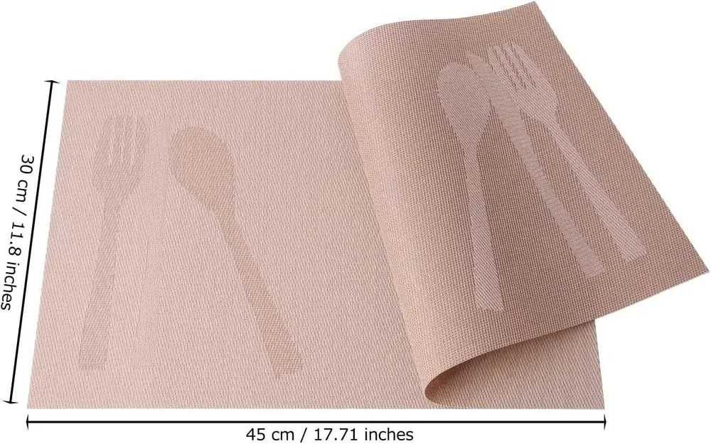 Zestaw 6 plecionych podkładek z PVC
