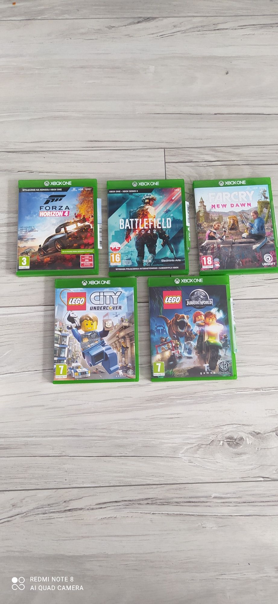 Gry Xbox 5 szt. Battlefield 2042 , Forza horizon 4, farcry new dawn...