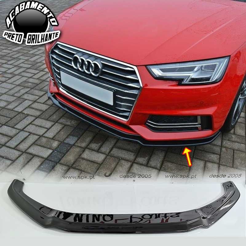 LIP SPOILER AUDI A4 S-LINE / S4 B9 (BLACK GLOSS) (15-19) - Novo