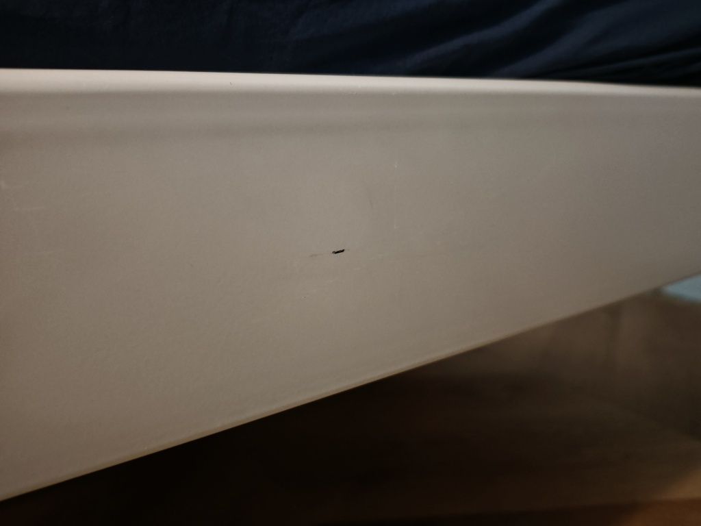 Łóżko Ikea leirvik białe metalowe 140x200