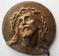 Ecce Homo - Rosto de Cristo com a Coroa de Espinhos - Latão fundido