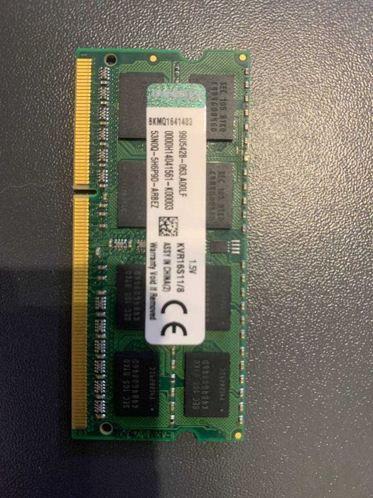 SODIMM DDR3 8Gb 1600 MHz Kingston 1.5V (KVR16S11/8)