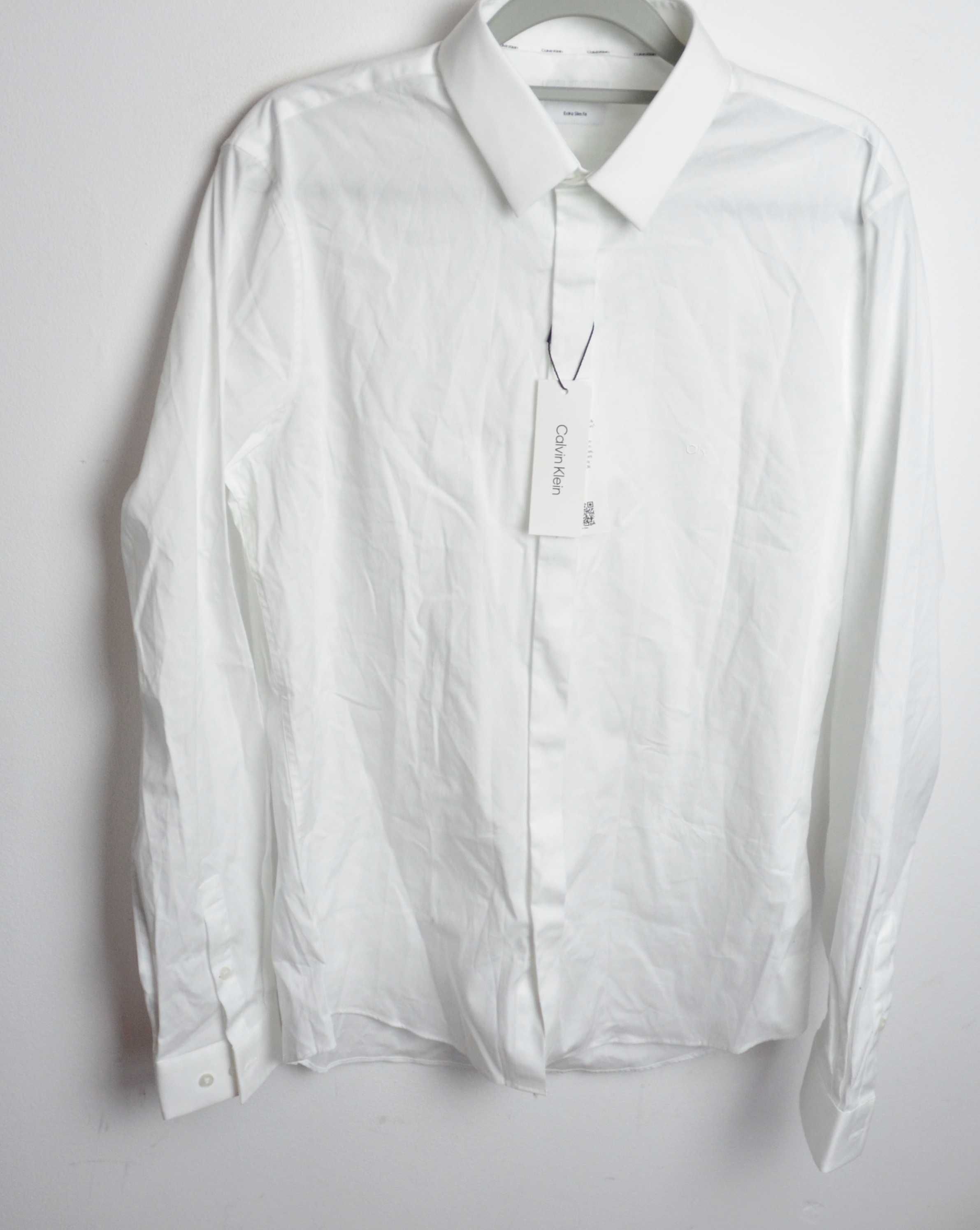 Calvin Klein koszula biała super slim r. 40