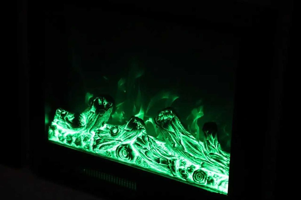 Електричний камін Elizabet Gold Bluetooth звук потріскуваннядров1500Вт