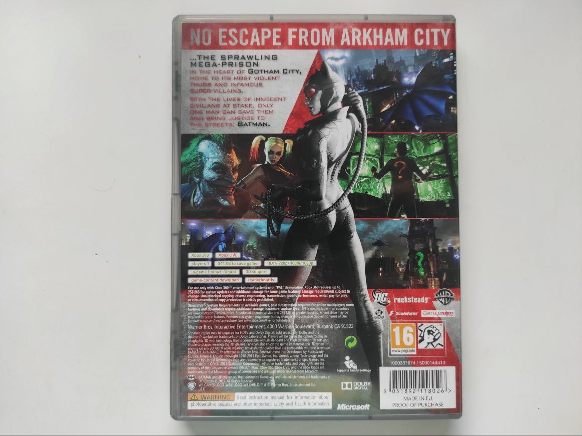 Batman Arkham City Xbox 360 X360 Napisy PL