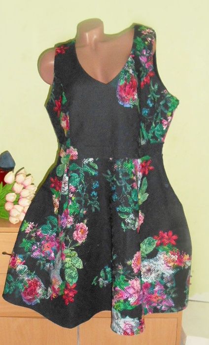 сукня 54-56 размер сітка принт