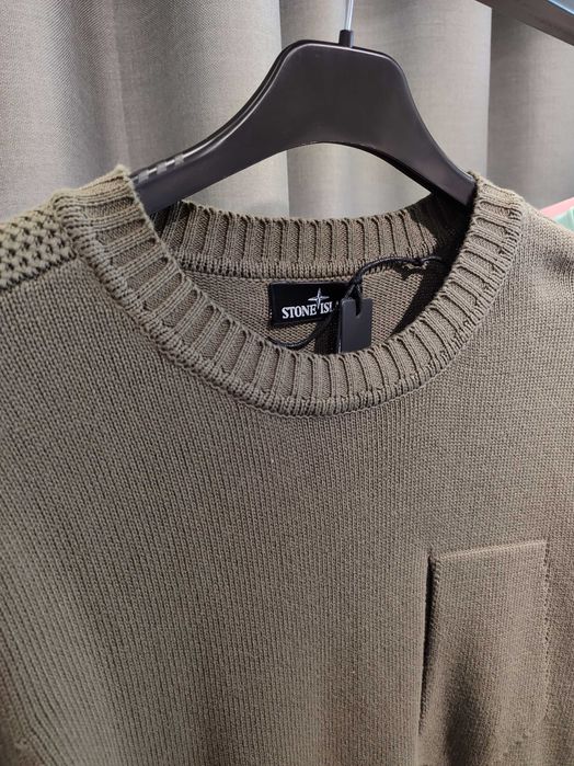 Светр STONE ISLAND 504A2 Crewneck Sweater Shadow Project Olive SI012